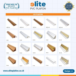 Elite PVC Lis Plafon Glossy 4 Meter | Hiasan Dinding