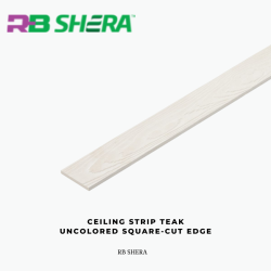 Ceiling Strip Teak Uncolored Square-Cut Edge