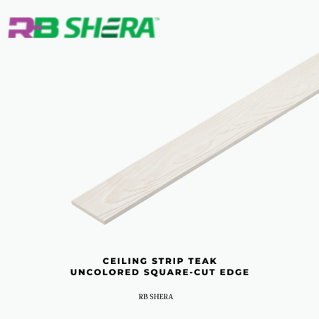 Ceiling Strip Teak Uncolored Square-Cut Edge