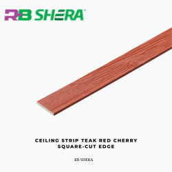 Ceiling Strip Teak Red cherry Square-cut edge