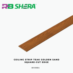 Ceiling Strip Teak Golden Sand Square-Cut Edge