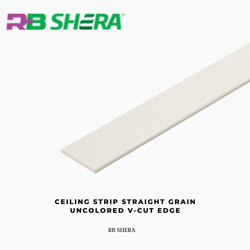 Ceiling Strip Straight Grain Uncolored V-cut edge
