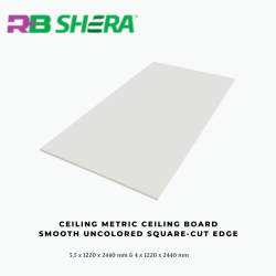 Ceiling Metric Ceiling Board Smooth Uncolored Square-Cut Edge